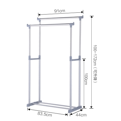 Extenable Doble Rod Garment Rack  109