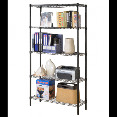 5 Tier Heavy Duty Wire Shelf 35.4Wx13.8Dx70.5H inch 301