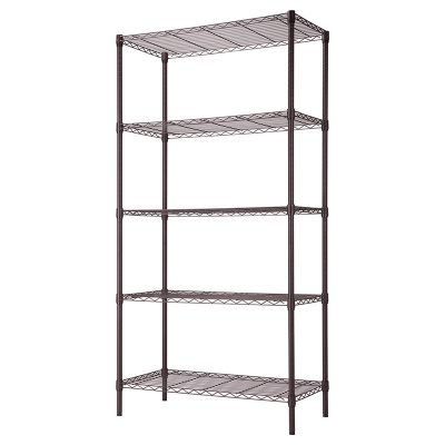 Rack de alambre de servicio pesado de 5 niveles 35.4Wx17.71Dx70.47H pulgadas